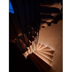 Металлическая лестница между этажами 